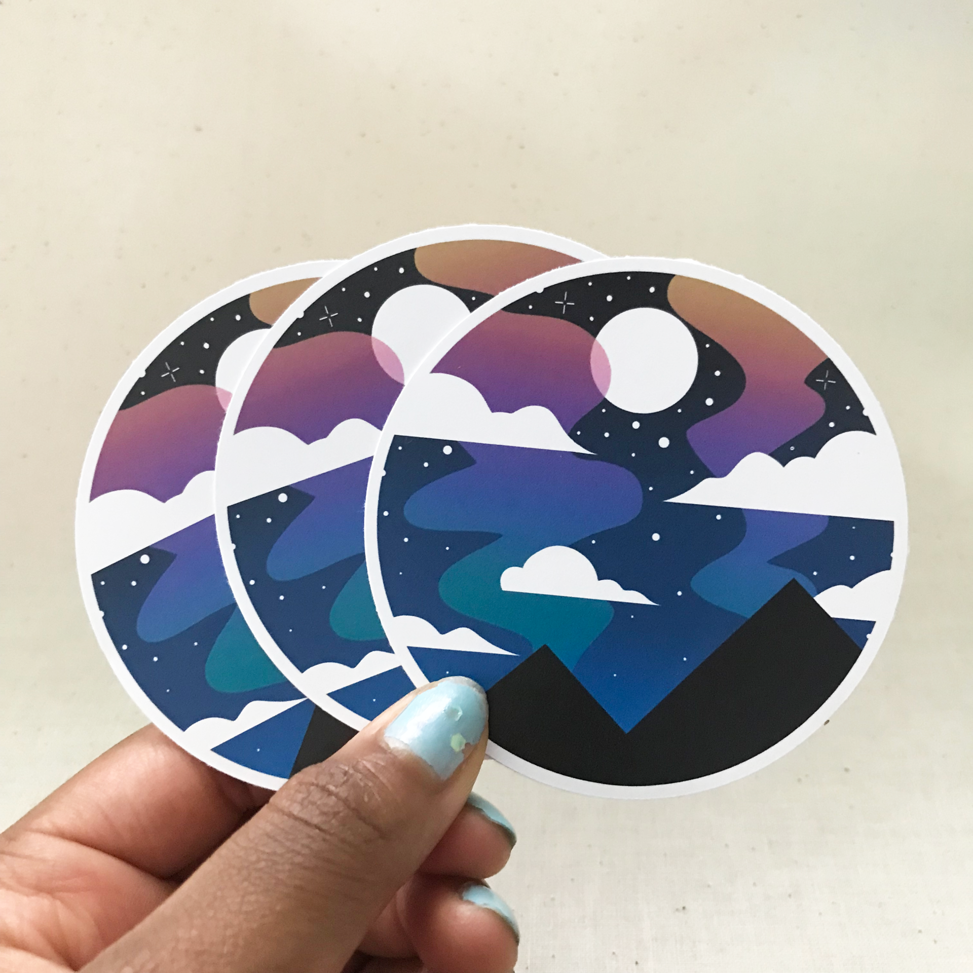 Cloudy Night Sticker