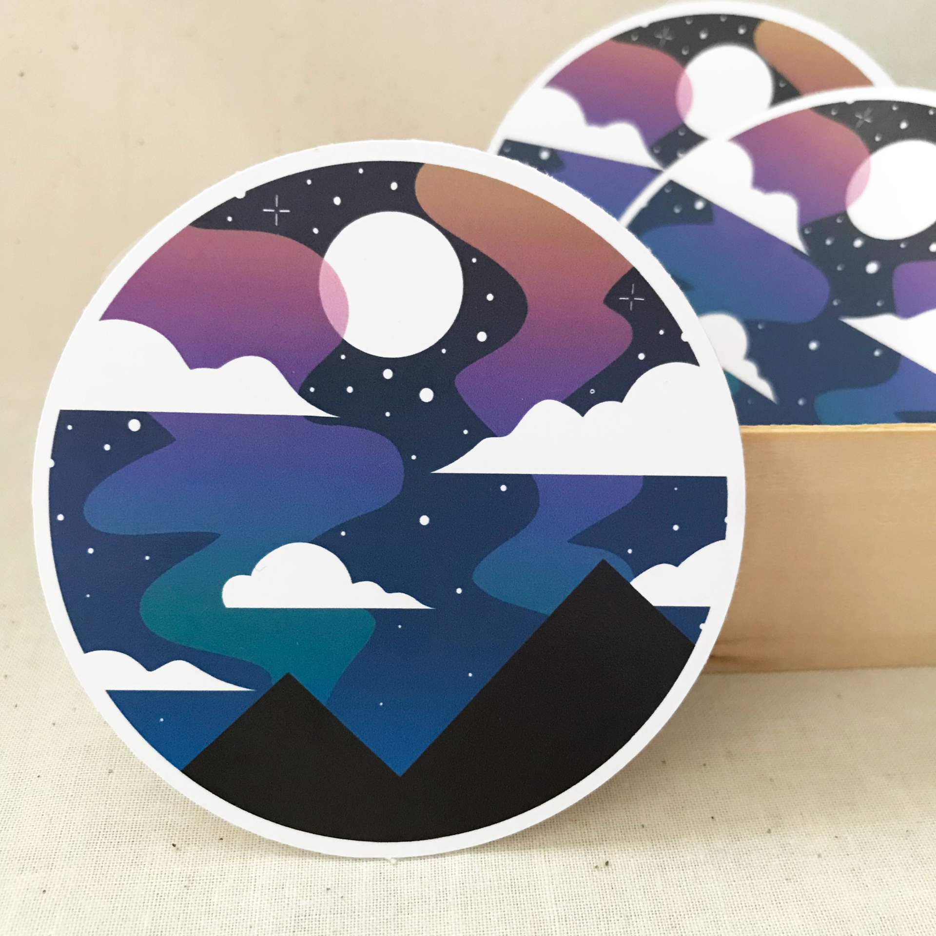 Cloudy Night Sticker