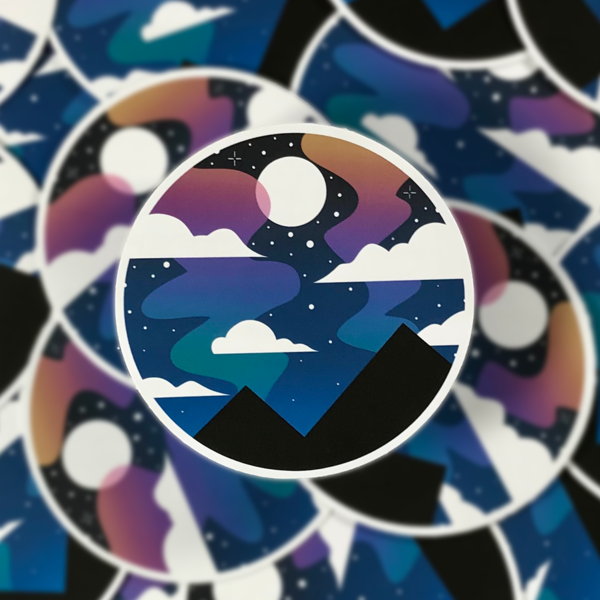Cloudy Night Sticker